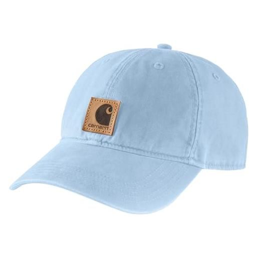 Carhartt berretto da baseball in cotone canvas, uomo, blu (nebbia blu), taglia unica
