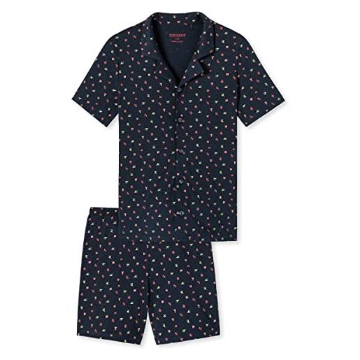 Schiesser pyjama kurz set di pigiama, blu scuro, 152 cm bambino