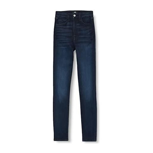 7 For All Mankind jeans da donna ultra high rise skinny, blu scuro, regular