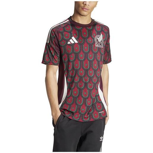 Adidas mexico 23/24 short sleeve t-shirt home rosso 2xl