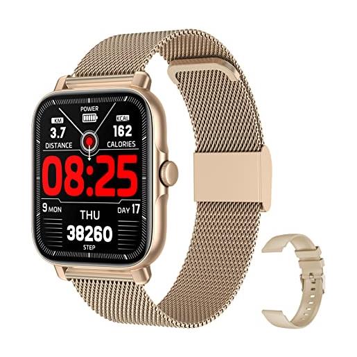 SIMBAE gt30 1.69''smartwatch orologio sportivo bt3.0 + bt5.1 orologio intelligente ip67 impermeabile fitness tracker orologio multifunzionale compatibile per android ios call watch con batteria 180mah