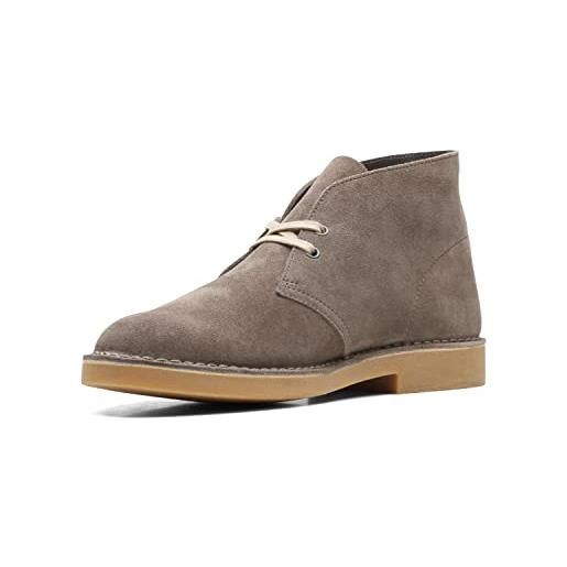 Clarks boots desert boot 26162622 7 - scarpe da uomo, in pelle scamosciata, colore: grigio, grigio, 45 eu