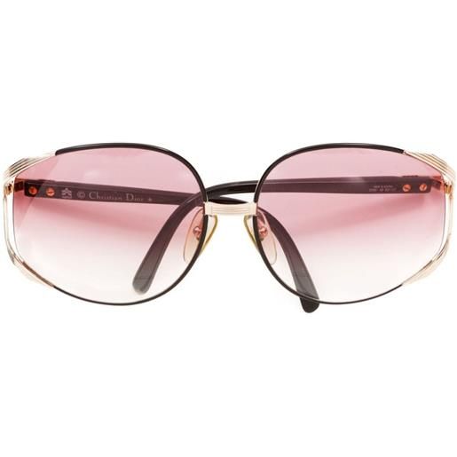 Christian Dior Pre-Owned - occhiali da sole oversize - donna - acetato - taglia unica - rosa