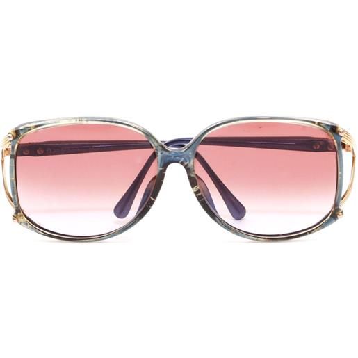 Christian Dior Pre-Owned - occhiali da sole oversize - donna - metallo/plastica - taglia unica - marrone