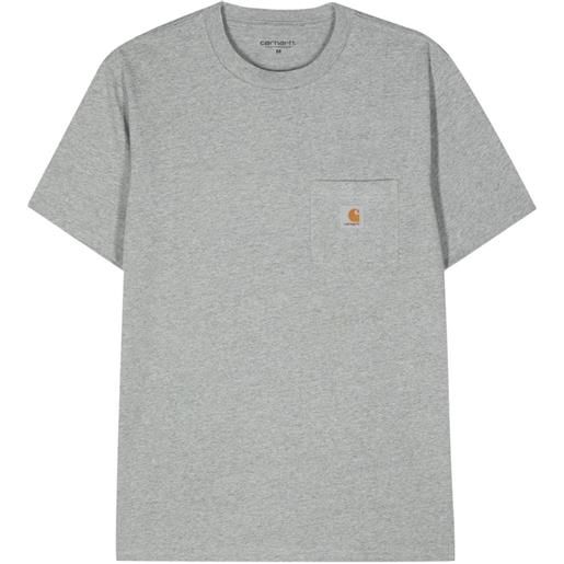 Carhartt WIP t-shirt pocket con applicazione - grigio