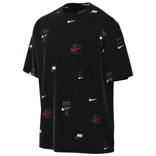 Nike m nsw tee m90 12mo lbr aop, t-shirt uomo, nero