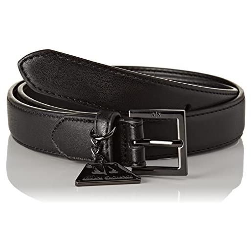 Armani Exchange catena con logo sostenibile cintura, nero, xl donna
