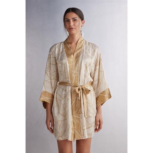 Intimissimi kimono in raso golden hour bianco