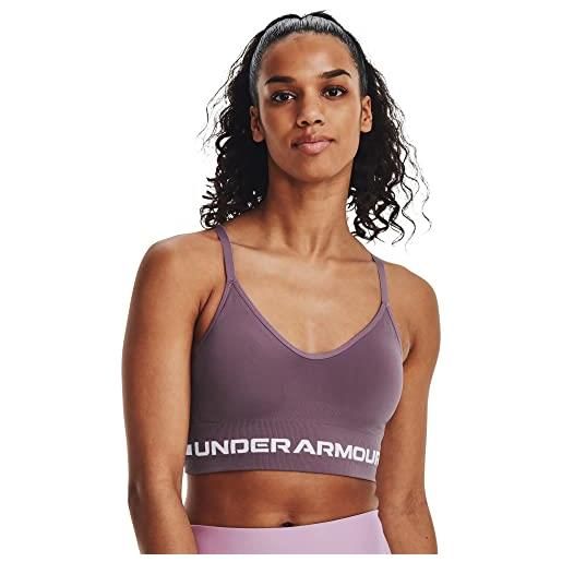 Under Armour women's ua seamless low long sports bra t-shirt, viola, xs donna