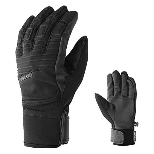 4F ski gloves rem003 jeans, deep black, m uomo