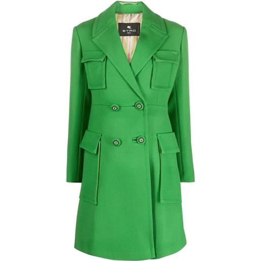 ETRO cappotto doppiopetto - verde