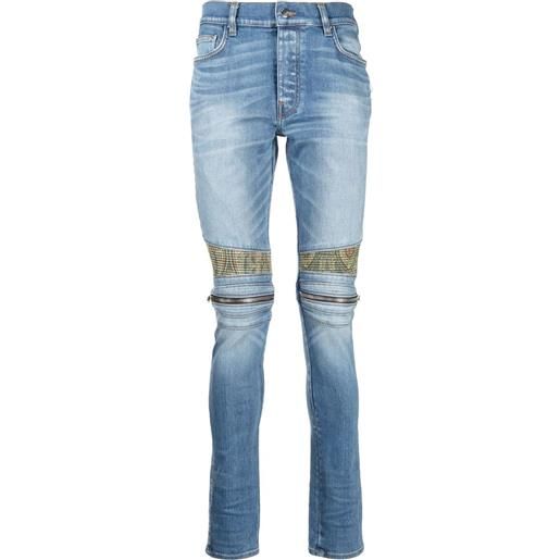 AMIRI jeans skinny con applicazione - blu