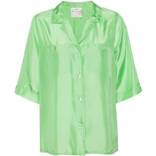 Forte Forte camp-collar silk shirt - verde