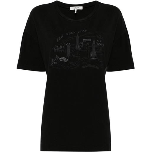 rag & bone graphic-print cotton t-shirt - nero