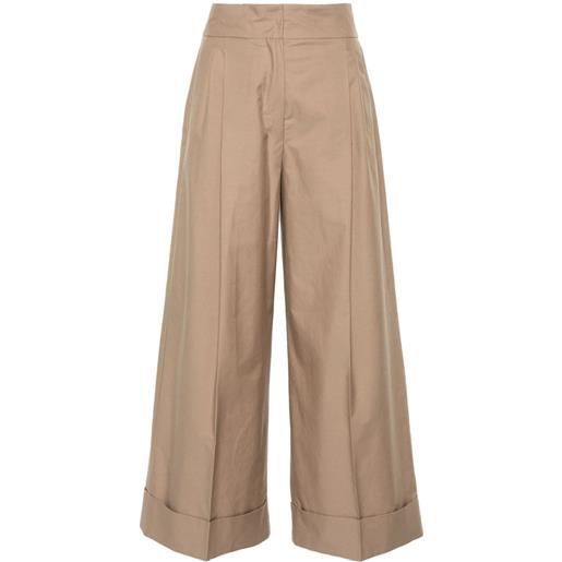 Max Mara pantaloni abba a gamba ampia - marrone