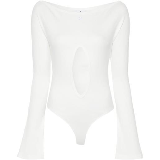 Courrèges cut-out cotton bodysuit - bianco