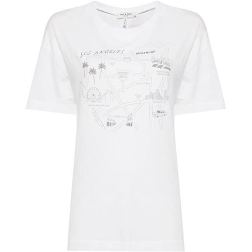 rag & bone graphic-print cotton t-shirt - bianco