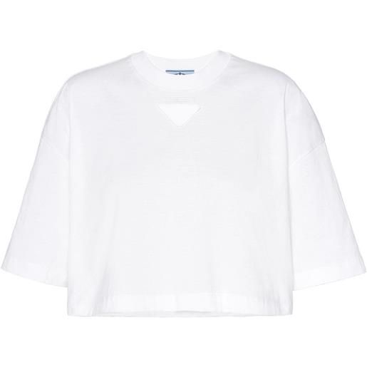 Prada t-shirt crop - bianco