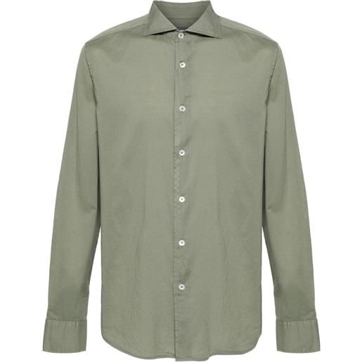 Fedeli long-sleeves cotton shirt - verde