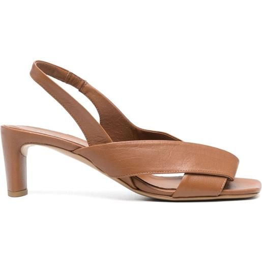 Del Carlo 55mm leather sandals - marrone