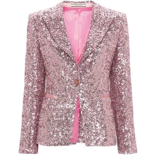 Tagliatore single-breasted sequin blazer - rosa
