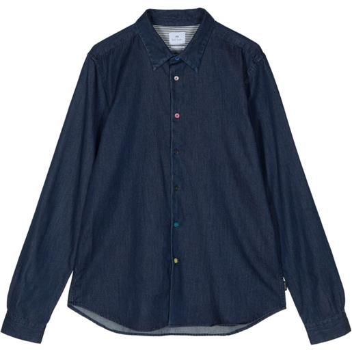 PS Paul Smith cotton-lyocell denim shirt - blu
