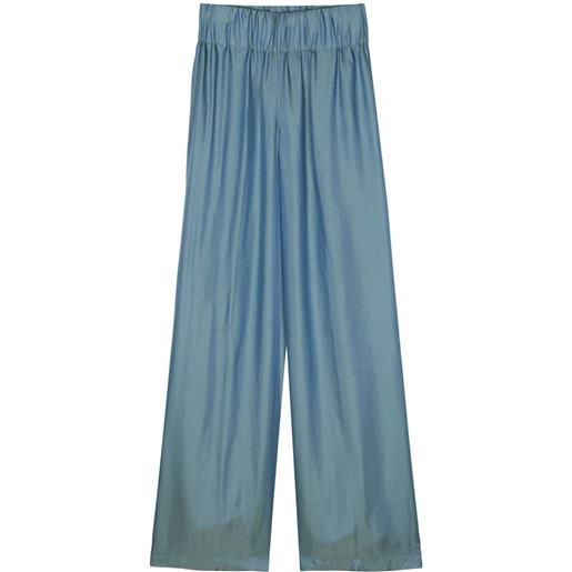 ASPESI iridescent-effect straight trousers - blu