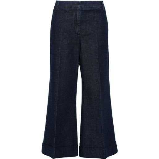 Jacob Cohën pressed-crease wide jeans - blu