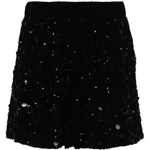 P.A.R.O.S.H. galassia sequin-embellished shorts - nero