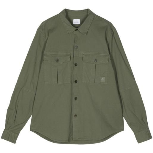 PS Paul Smith textured stretch-cotton shirt - verde
