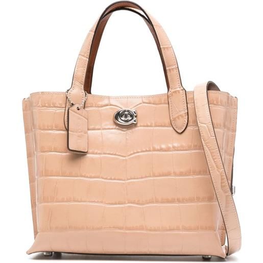 Coach willow 24 leather tote bag - rosa