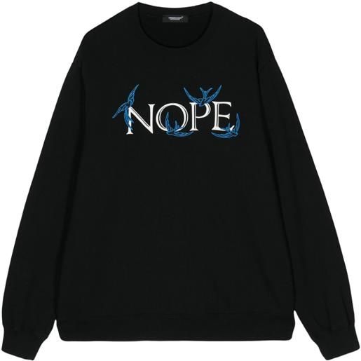 Undercover nope embroidered cotton sweatshirt - nero