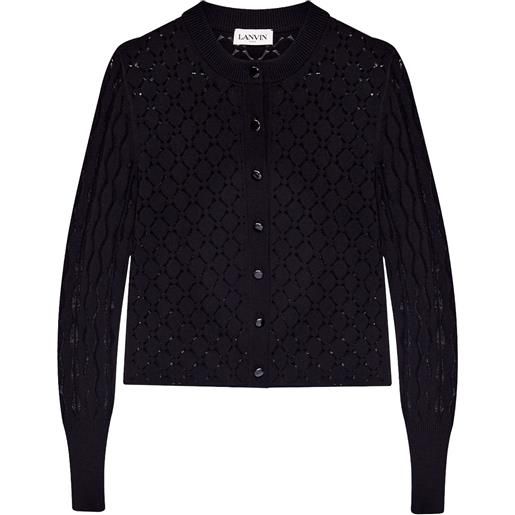 Lanvin openwork cardigan - nero