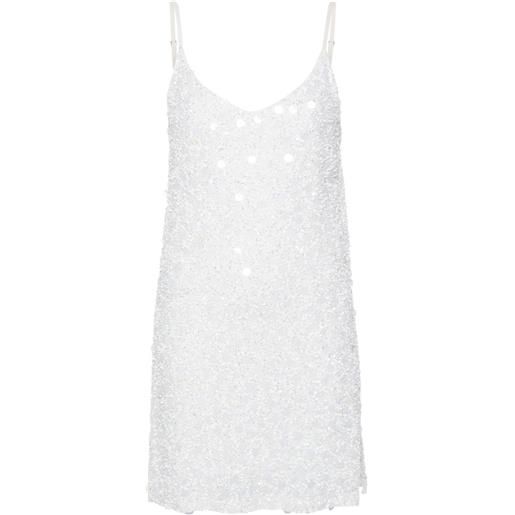 P.A.R.O.S.H. sequin-embellished mini dress - bianco