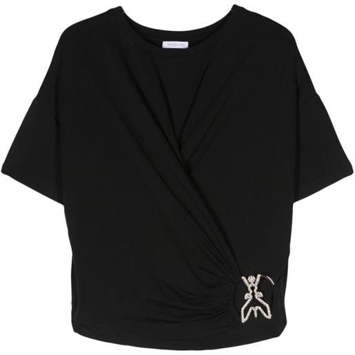 Patrizia Pepe logo-buckle t-shirt - nero