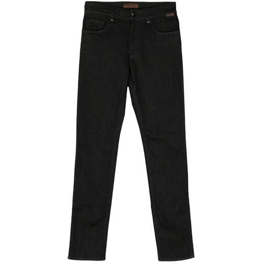 Corneliani mid-rise slim-fit jeans - nero