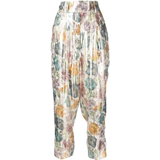 Hayley Menzies pantaloni sartoriali con effetto jacquard bonita - multicolore