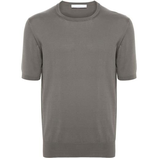 Cruciani fine-knit cotton t-shirt - grigio