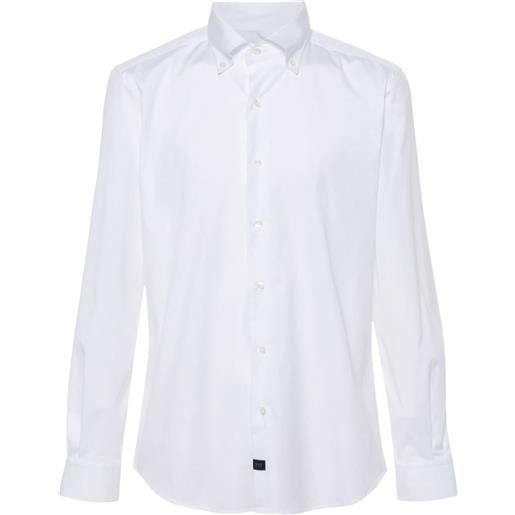 Fay plain cotton shirt - bianco