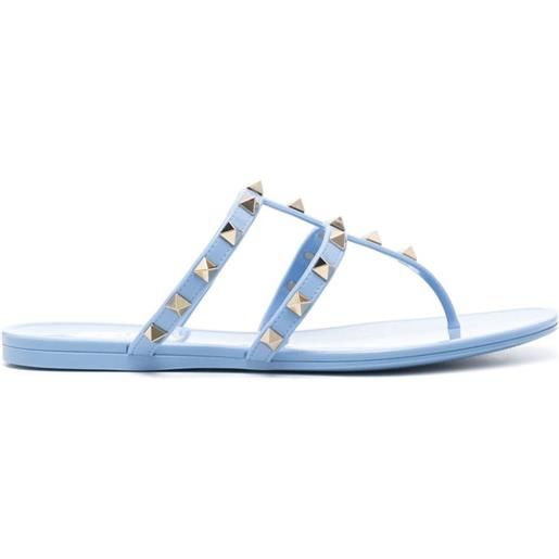 Valentino Garavani rockstud flat sandals - blu