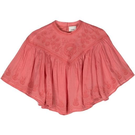 ISABEL MARANT elodia floral-embroidered blouse - rosa