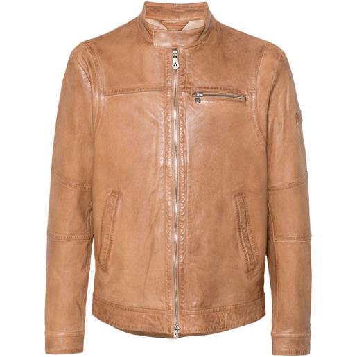 Peuterey saguaro leather jacket - marrone