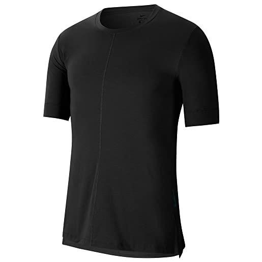 Nike bv4034 m nk df top ss yoga t-shirt uomo black/iron grey 2xl
