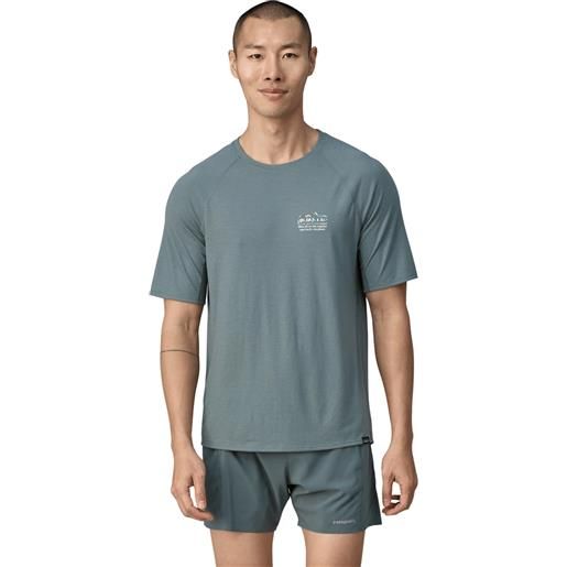 PATAGONIA m's cap cool trail graphic shirt t-shirt running uomo