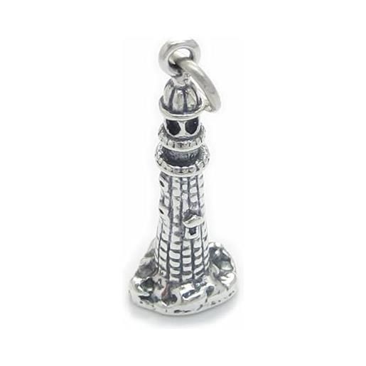 Maldon Jewellery ciondolo faro in argento sterling. 925 x 1 ciondoli light house houses