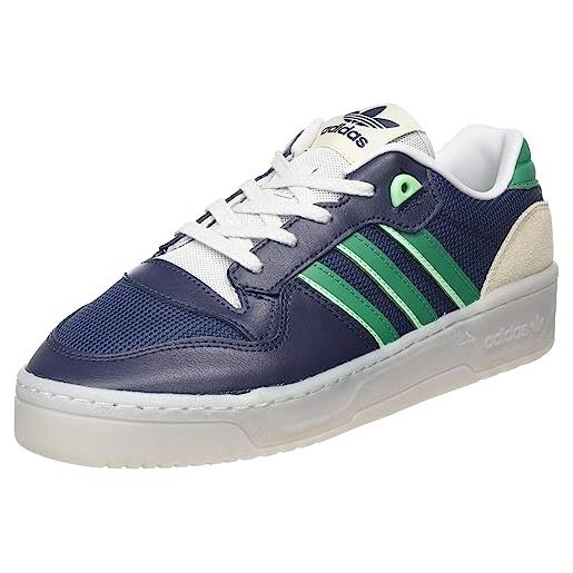 Adidas rivalry low, sneaker uomo, shadow navy/court green/dash grey, 46 2/3 eu