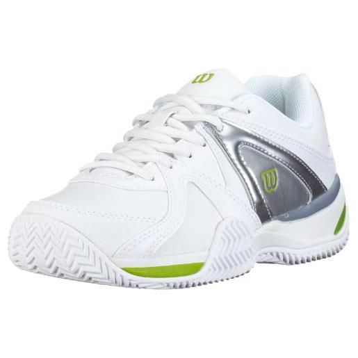 Wilson trance impact wrs978200035 - scarpe sportive da tennis da donna, bianco bianco argento verde, 37 eu