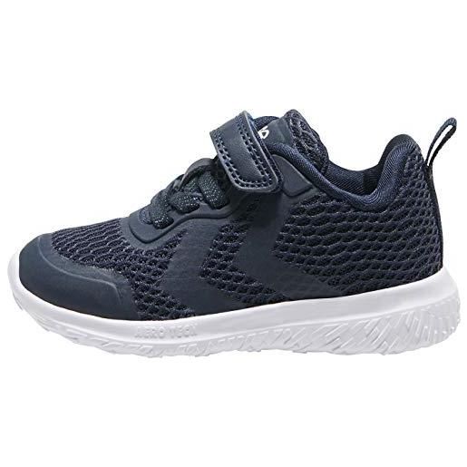 Hummel, actus ml infant, scarpe da ginnastica basse, unisex - bambini e ragazzi, blu (black iris 1009), 19 eu