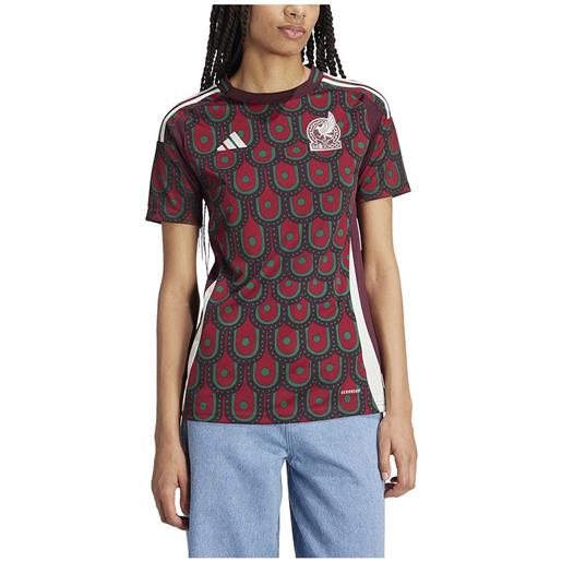Adidas mexico 23/24 short sleeve t-shirt home rosso l