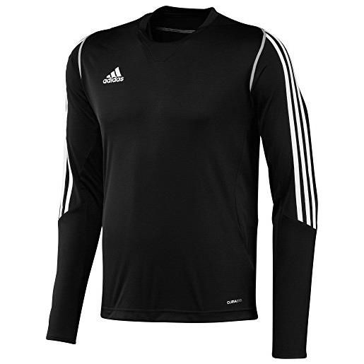 adidas x13127 - maglietta da uomo a manica lunga, t12 team climacool, nero (nero/bianco), 14